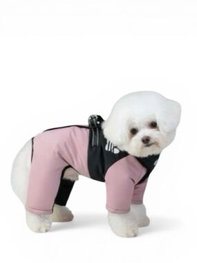 DOG WINTER JUMPSUIT IN LILAC & BLACK - BRAND NEW